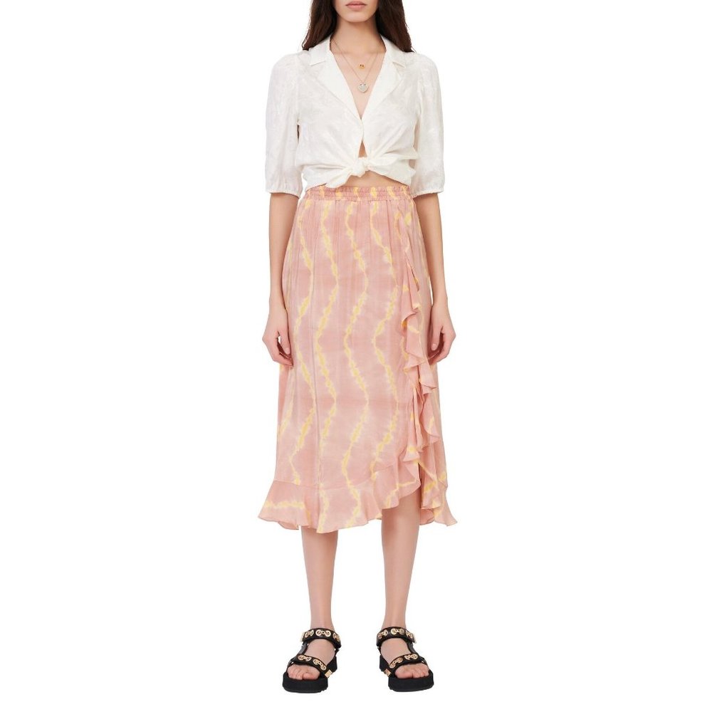 MAJE Jitye Tie Dye Ruffle Skirt